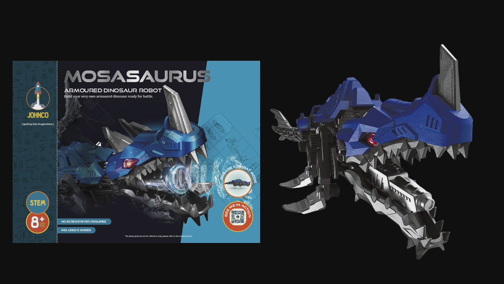 Johnco Mosasaurus Armoured Dinosaur Robot