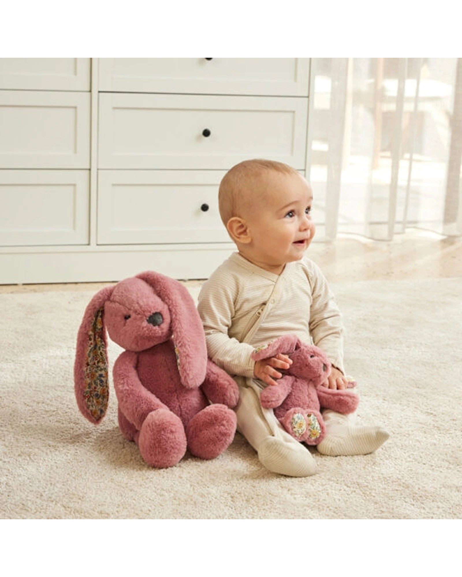 Floral Raspberry Bunny Medium