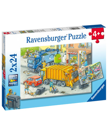 Ravensburger Working Trucks Puzzle 2X24 Piece
