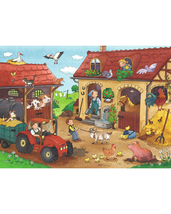 Ravensburger Working On The Farm Puzzle 2X12 Piece