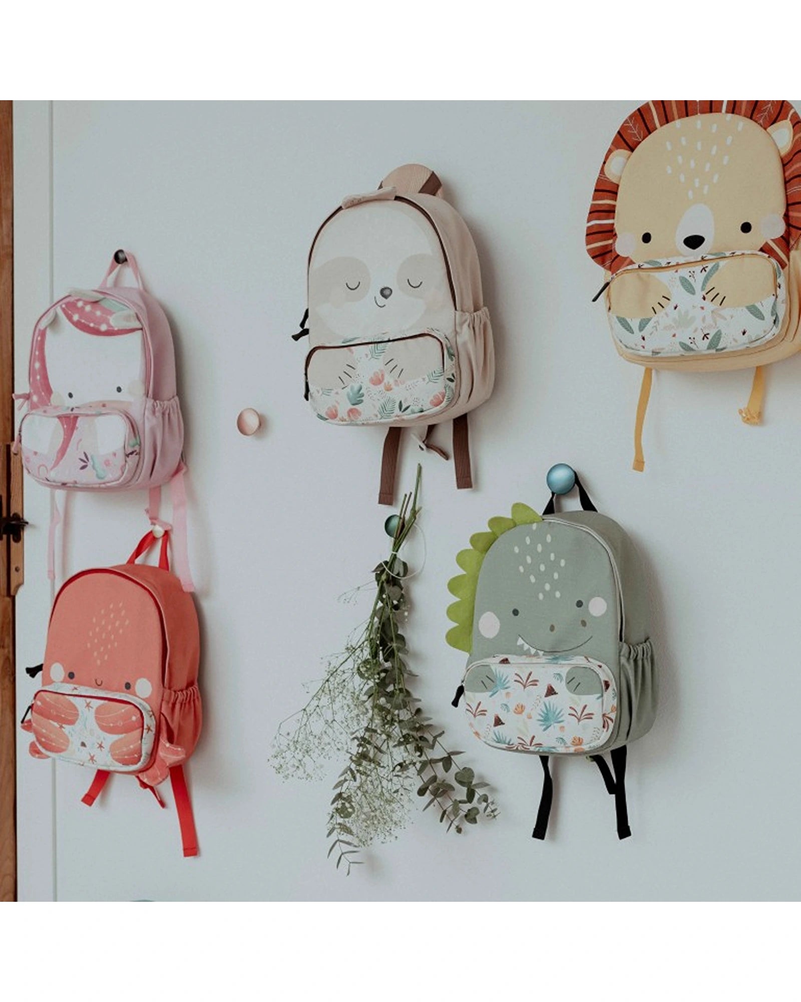 Sassi A4 Junior Cotton Backpack Cracky The Dinosaur