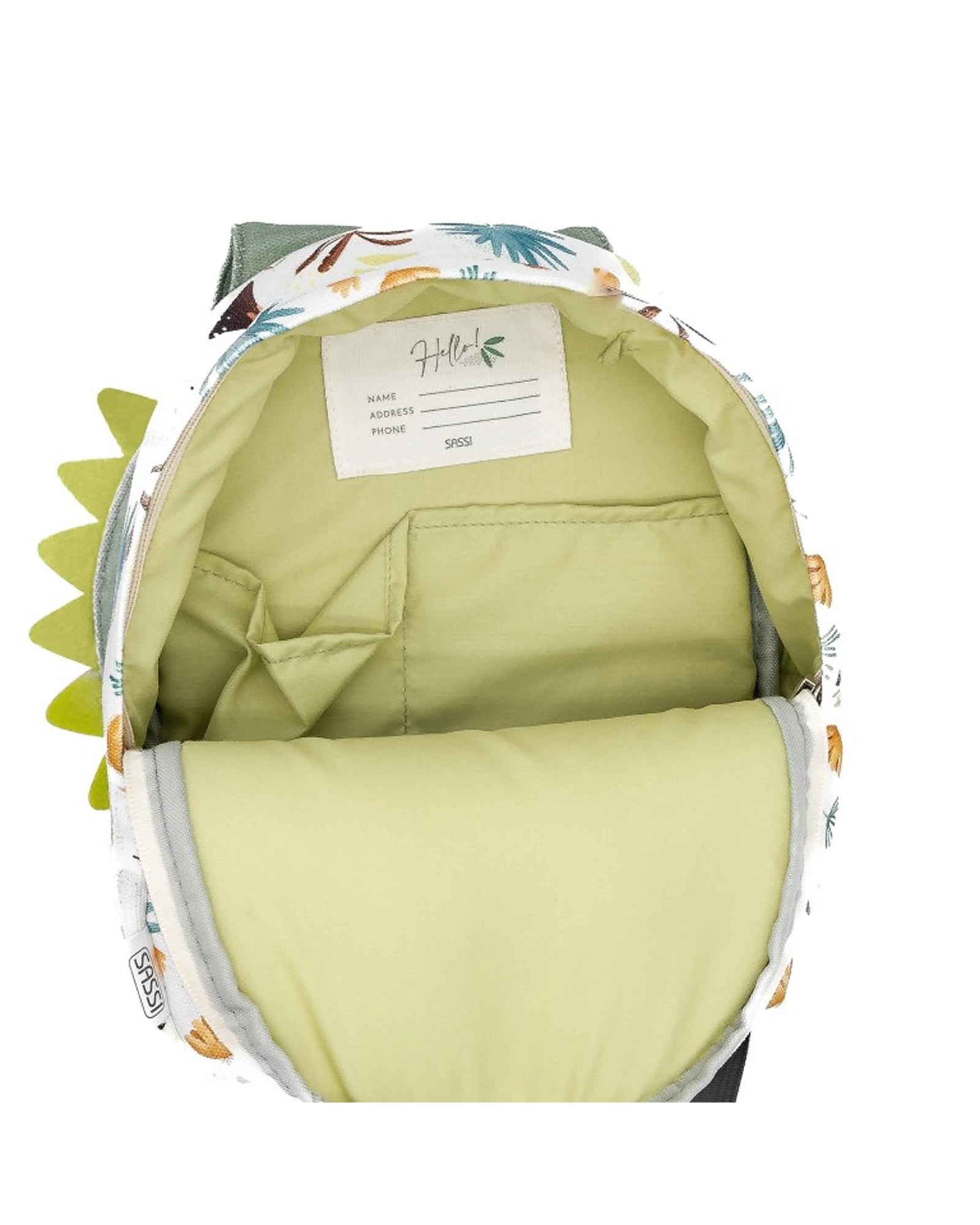 Sassi Cotton A5 Backpack Cracky The Dinosaur