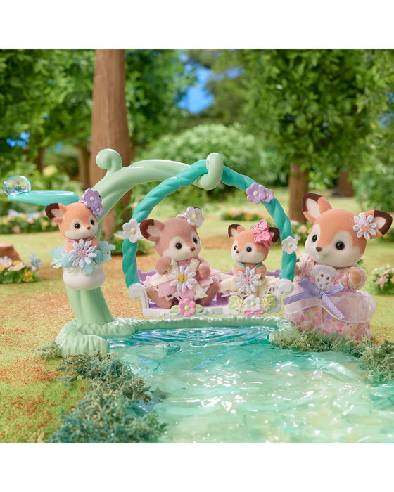 Sylvanian Families Deer Babies Floral Swing Set