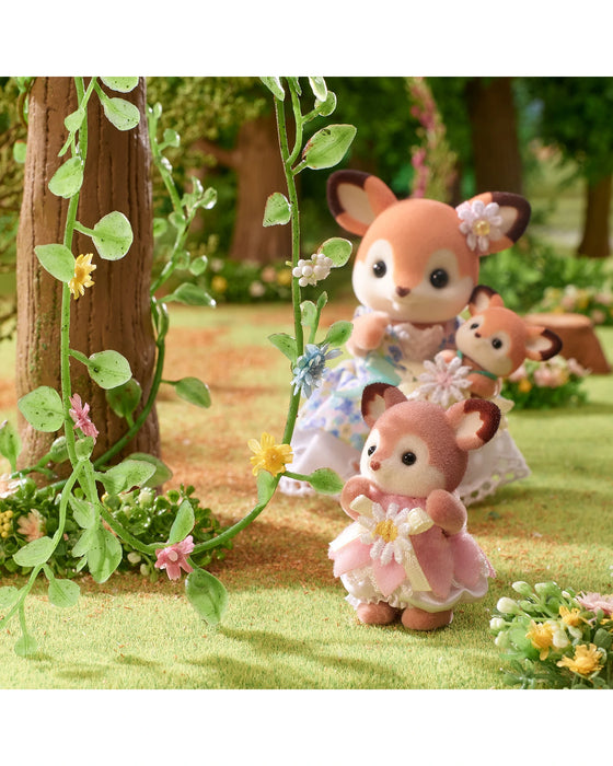 Sylvanian Families Deer Babies Floral Swing Set