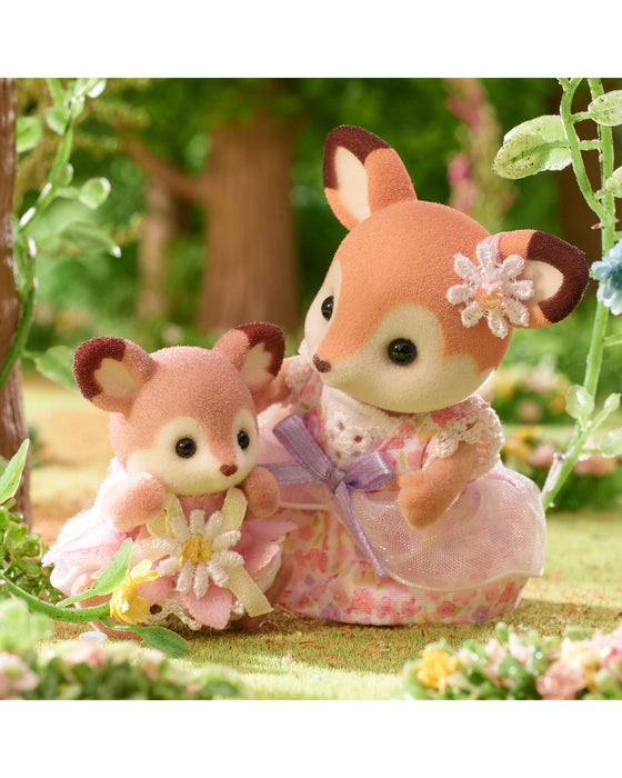 Sylvanian Families Deer Babies Floral Swing Set