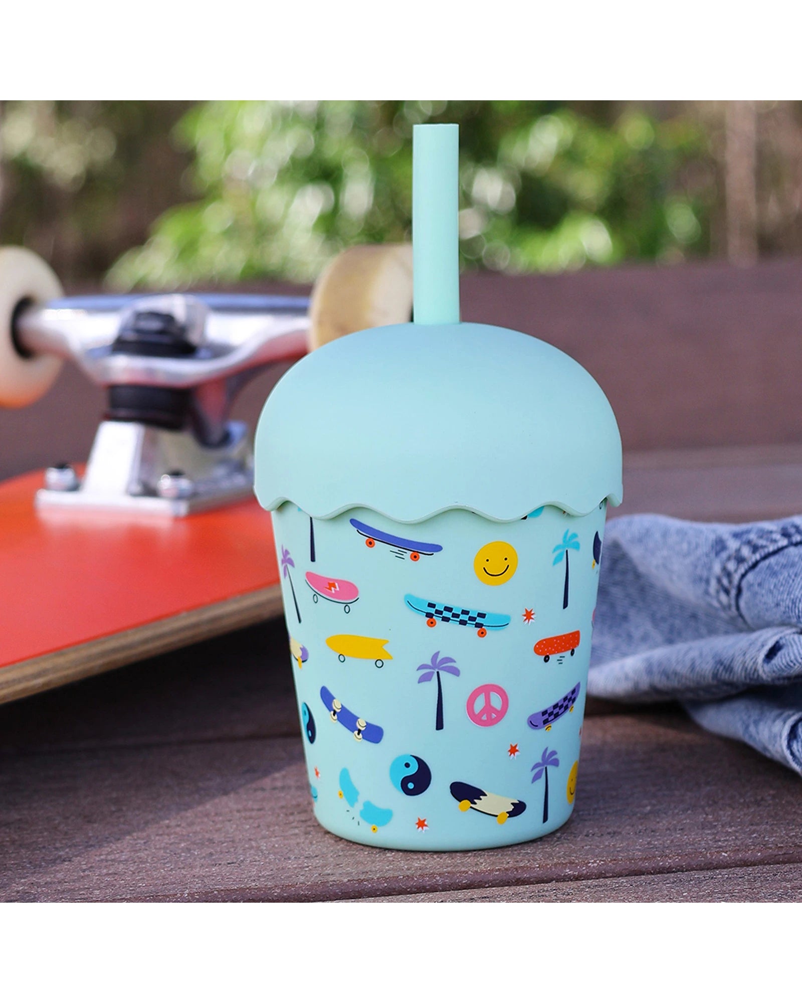 Skate Aqua Mini Smoothie Cup & Straw 200ml