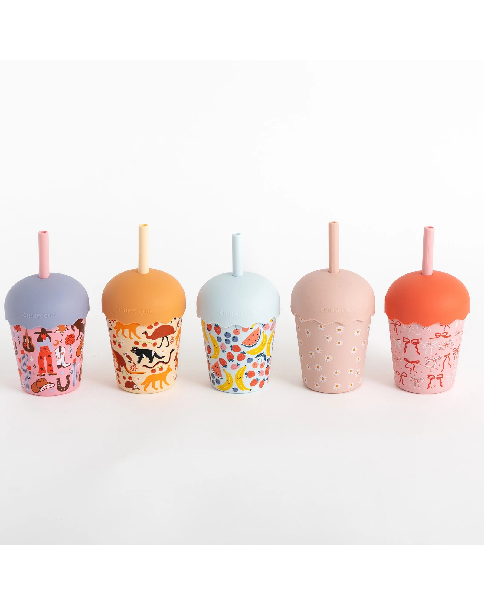 Fruits Blue Mini Smoothie Cup & Straw 200ml