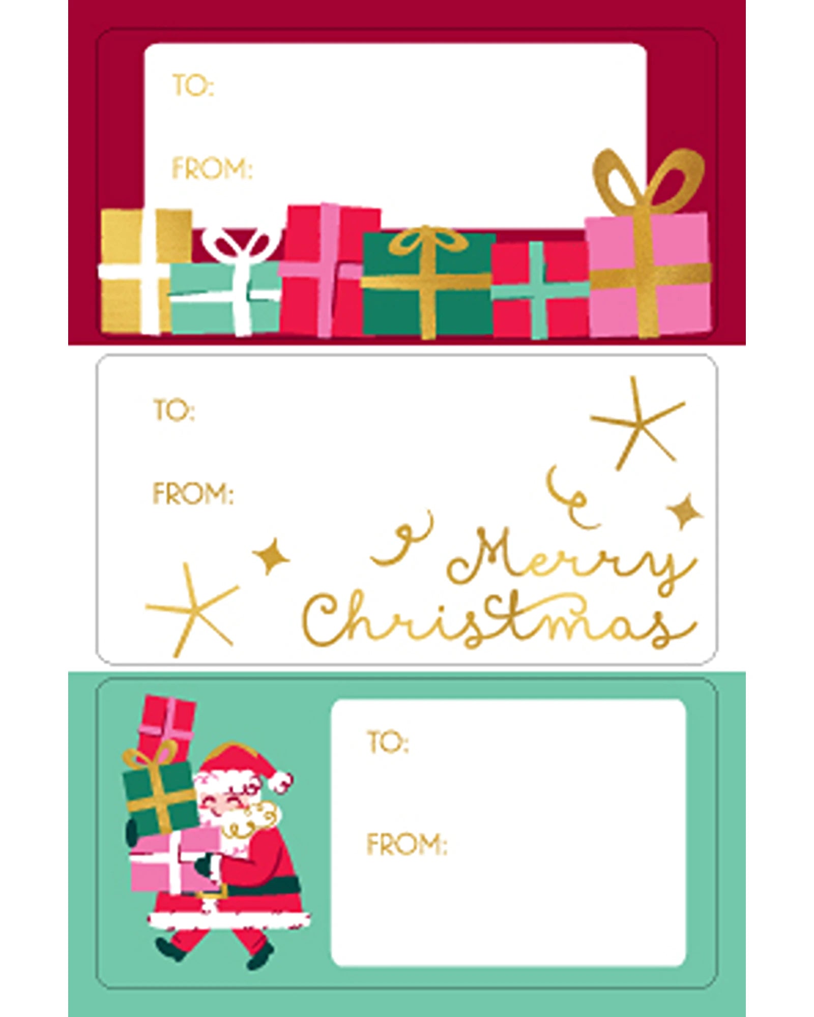 Candlebark Cheerful Santa Stickers