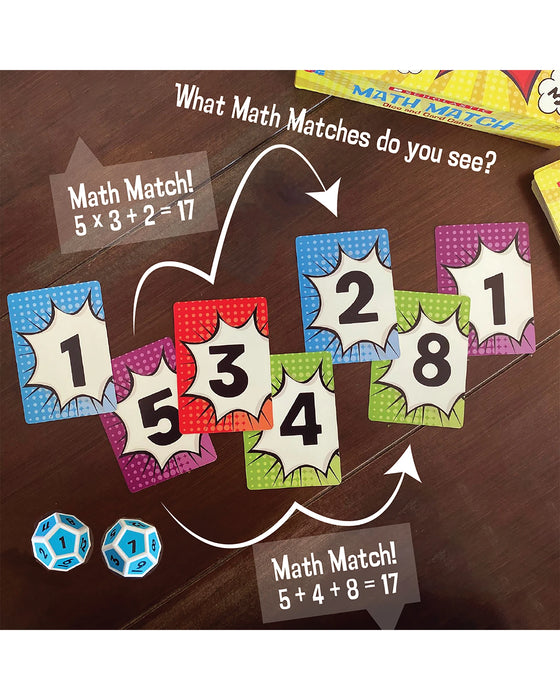 Tinned Game Scholastic Math Match Dice and Card Game