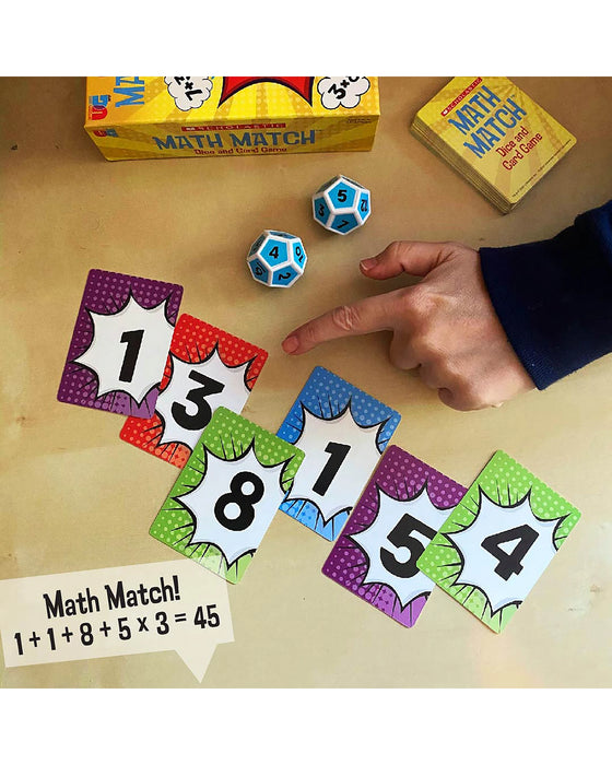 Tinned Game Scholastic Math Match Dice and Card Game