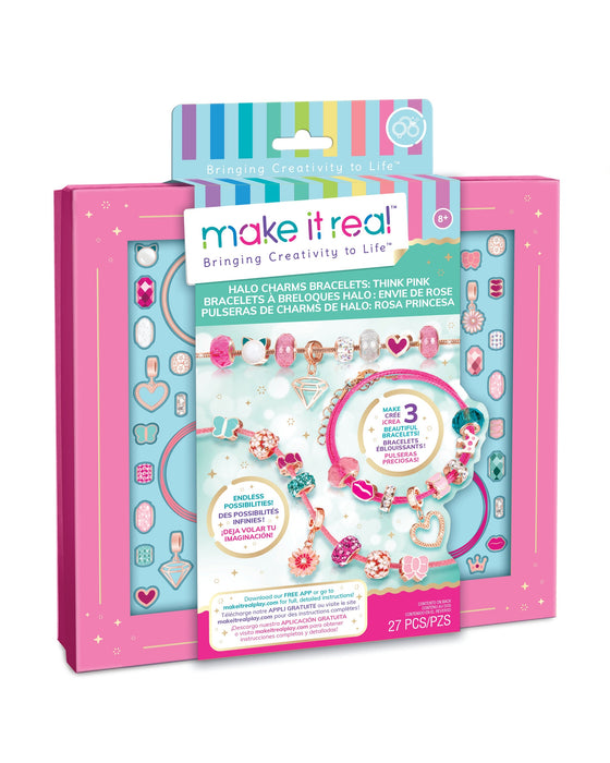 Make It Real Halo Charms Bracelets Think Pink