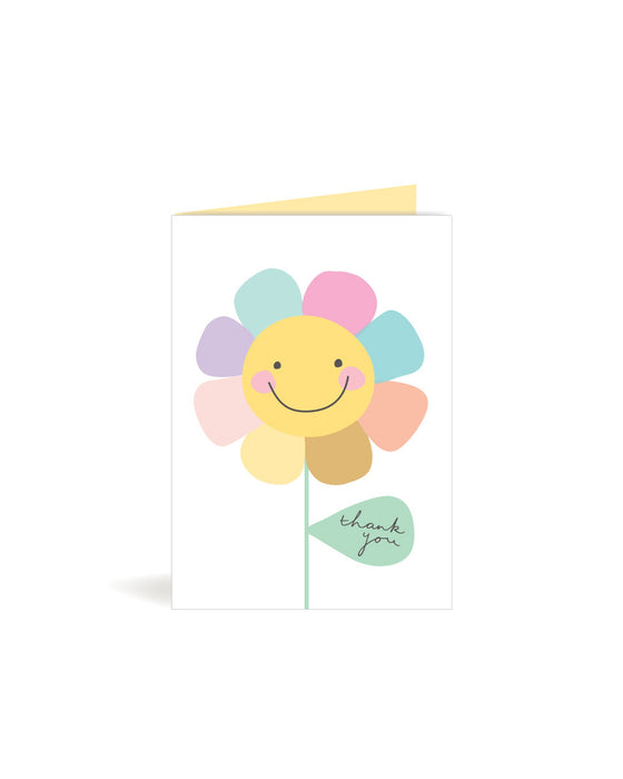 Smiley Face Flower Thank You 10 Pack