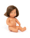 Miniland Anatomically Correct Baby Doll Down Syndrome Caucasian Girl 38 cm