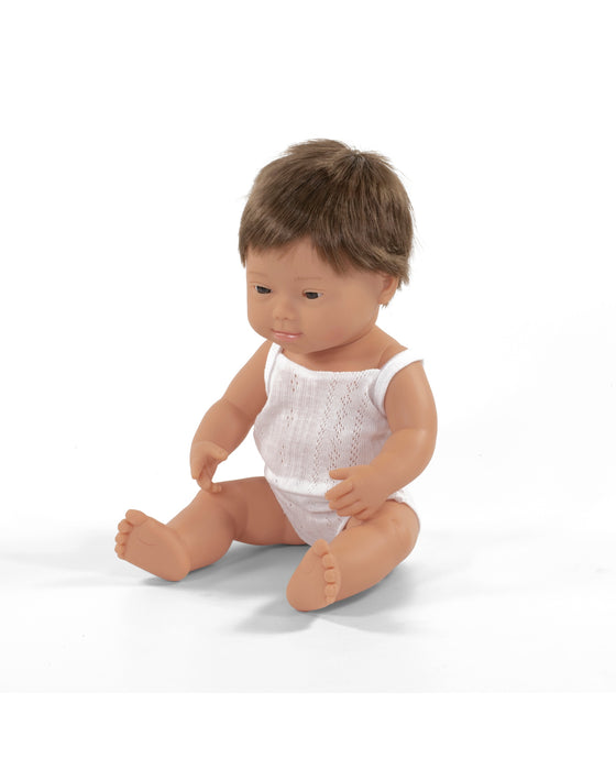 Miniland Caucasion Boy Doll with Down Syndrome