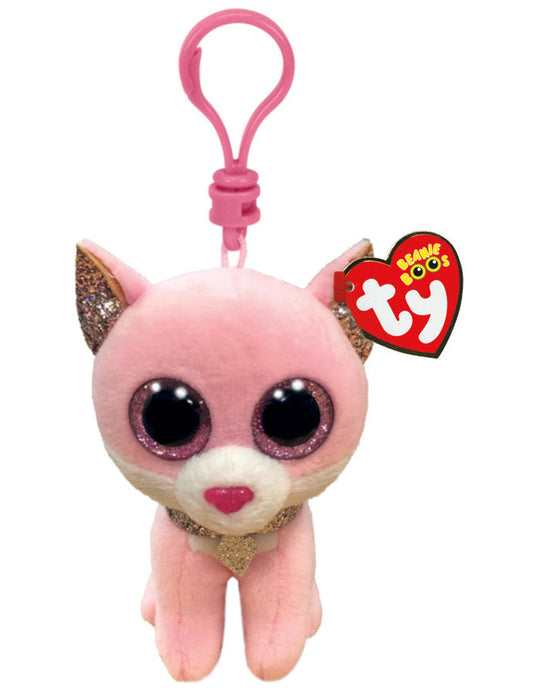 TY Clip Fiona Pink Cat