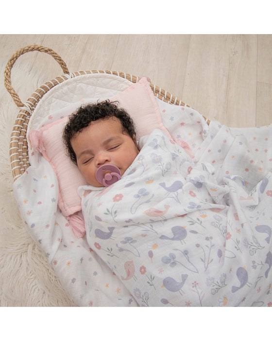 Muslin Swaddle and Pram Pegs Birds