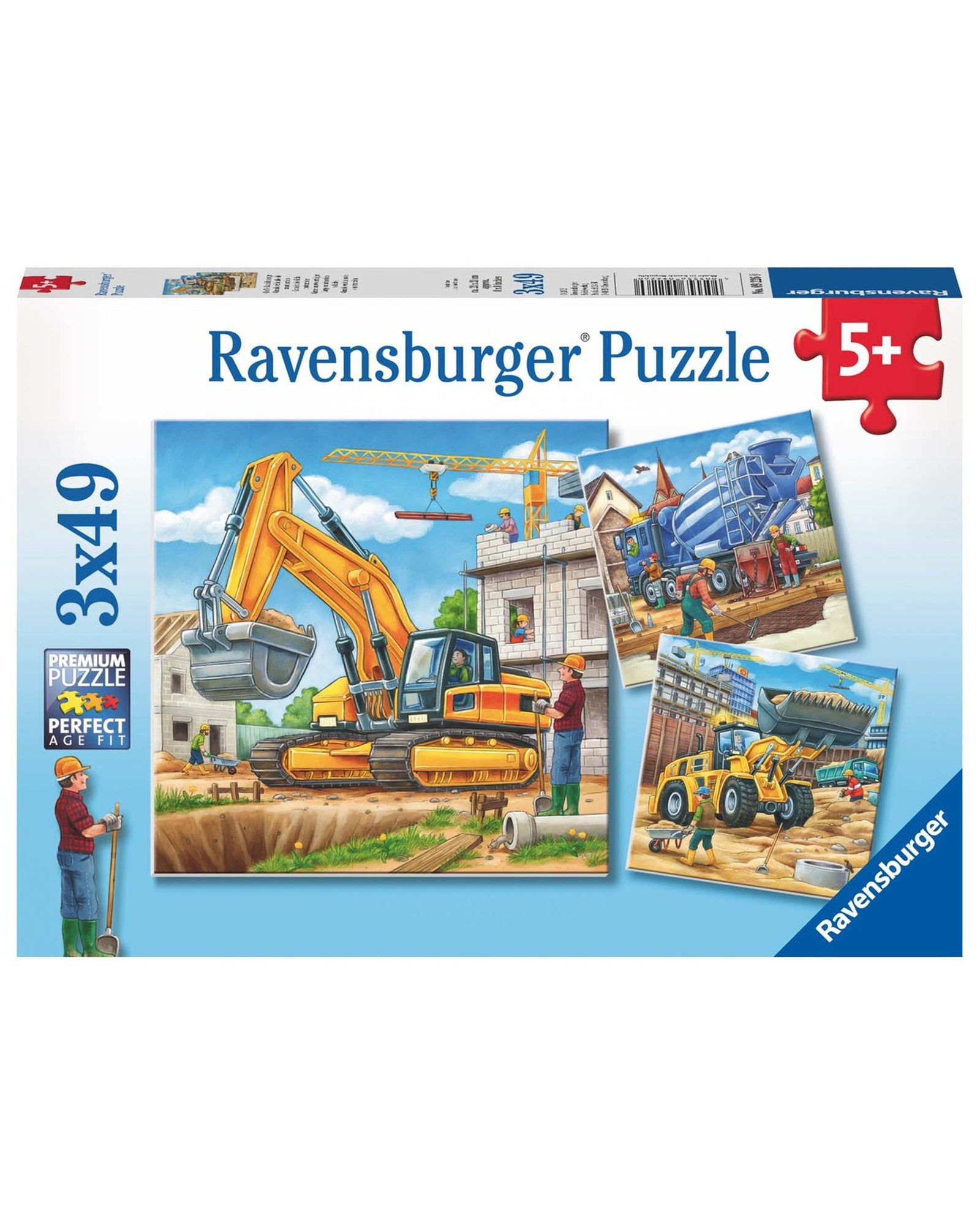 Ravensburger Construction Vehicle Puzzle 3X49 Piece