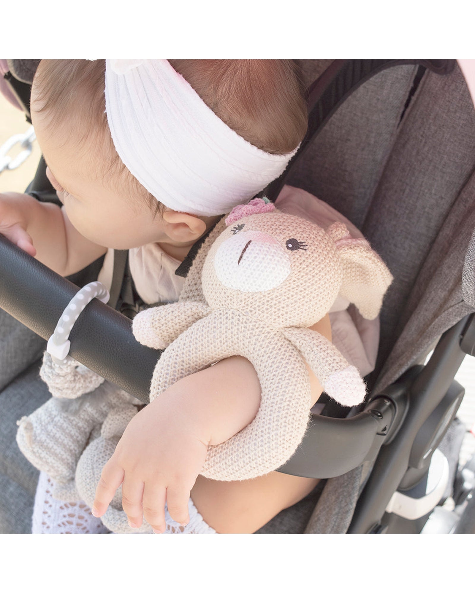 Knitted Ring Rattle Amelia the Bunny