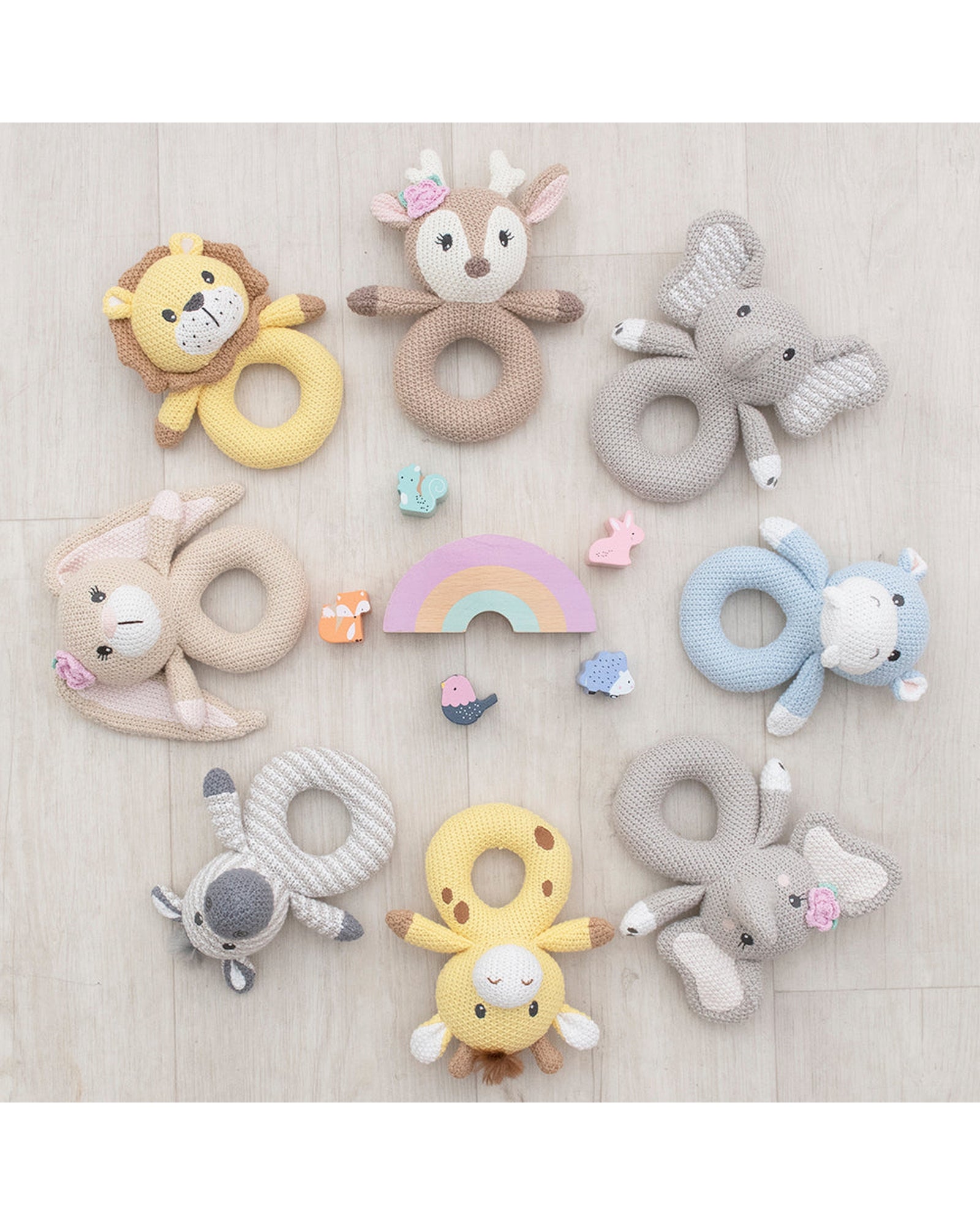 Knitted Ring Rattle Amelia the Bunny