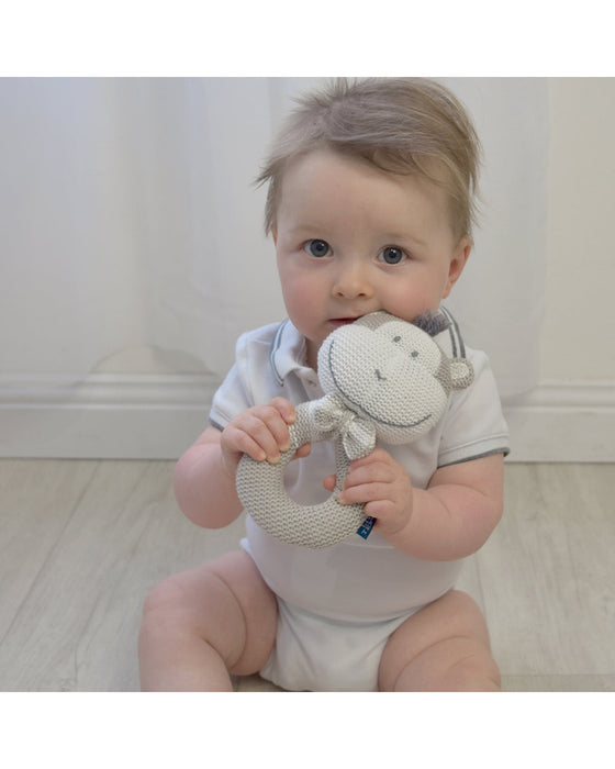 Max The Monkey Knitted Rattle
