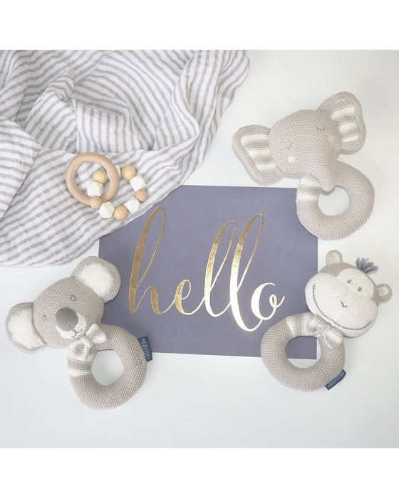 Max The Monkey Knitted Rattle