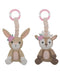 2pk Stroller Toys Fawn Bunny