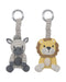 2pk Stroller Toys Zebra and Lion