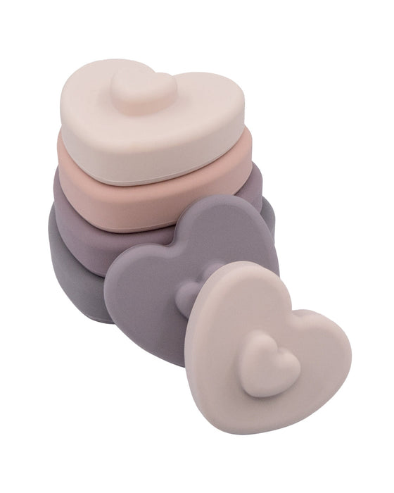 Silicone Heart Stacking Tower