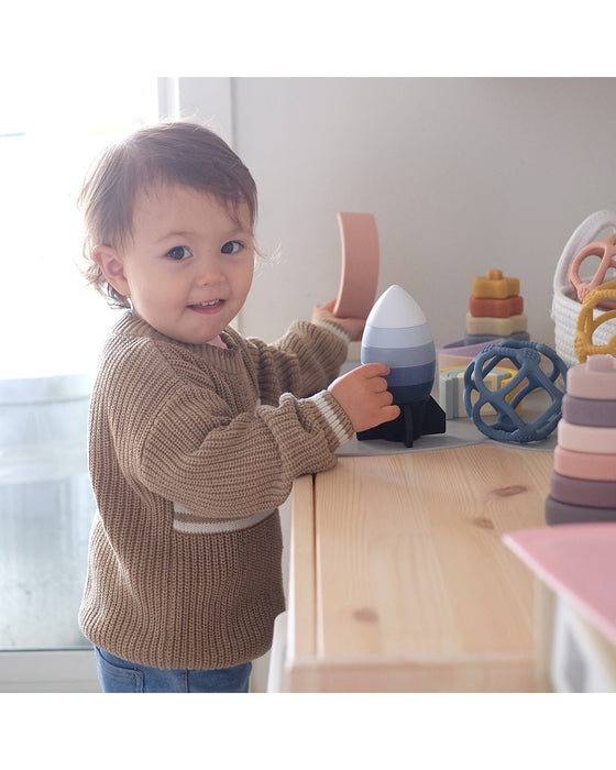 Silicone Rocket Stacking Puzzle