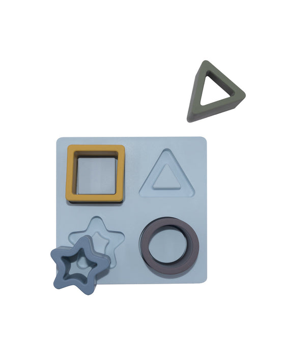 Silicone Shape Puzzle Steel Blue