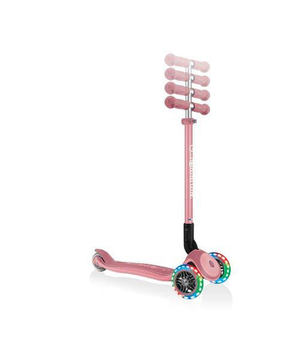 Globber Primo Foldable Plus Pastel Pink Lights