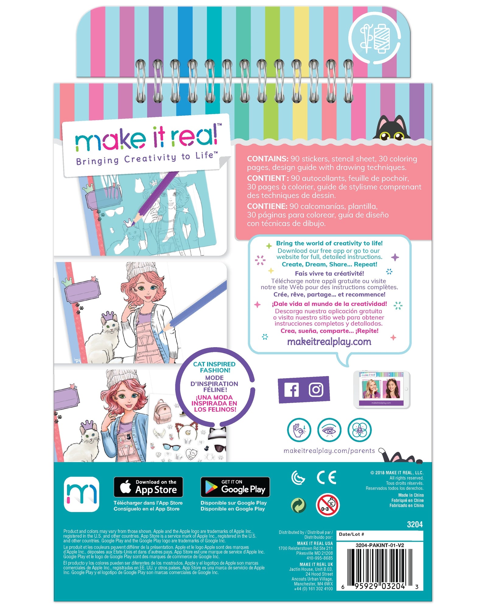 Make It Real Fashion Design Sketchbook Pretty Kitty