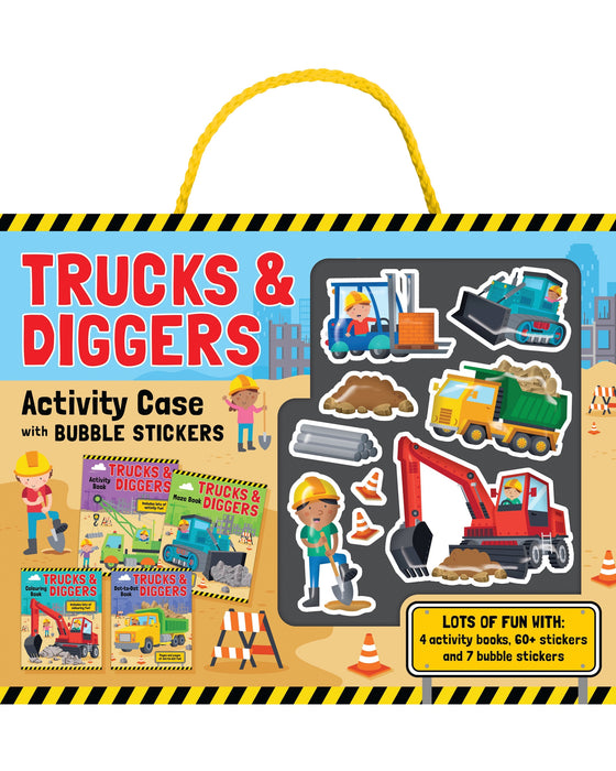Trucks Diggers BuBoard Bookle Sticker Activity Case