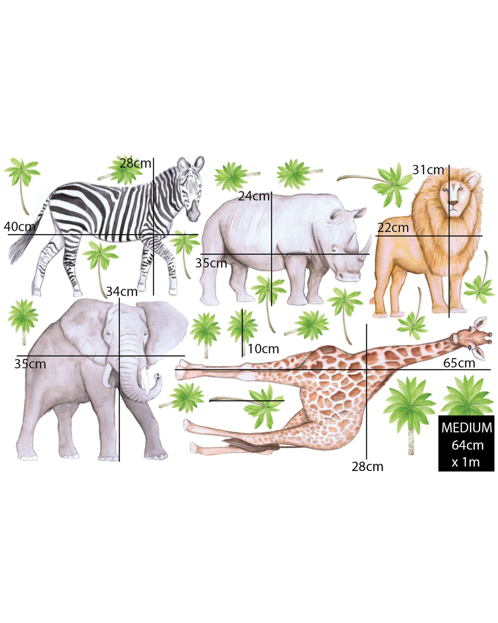African Animals Wall Decals — Kidstuff
