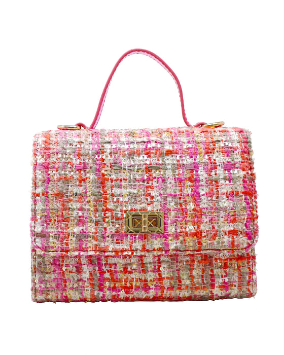 Pink Poppy Tweed Pink Handbag