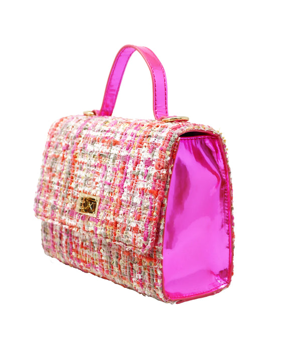 Pink Poppy Tweed Pink Handbag