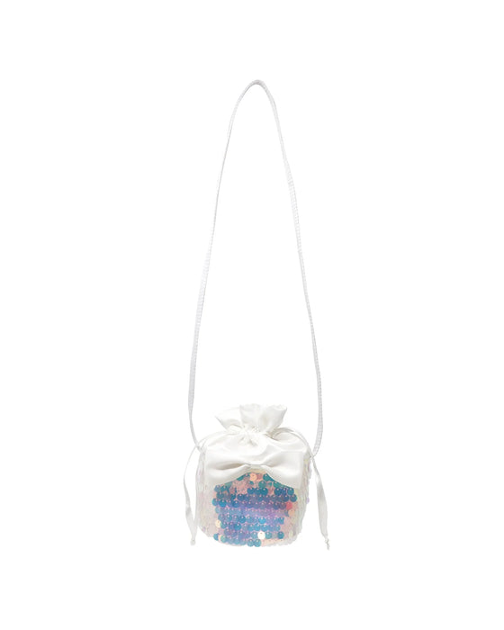 Pink Poppy Christmas Glimmer Drawstring Bag