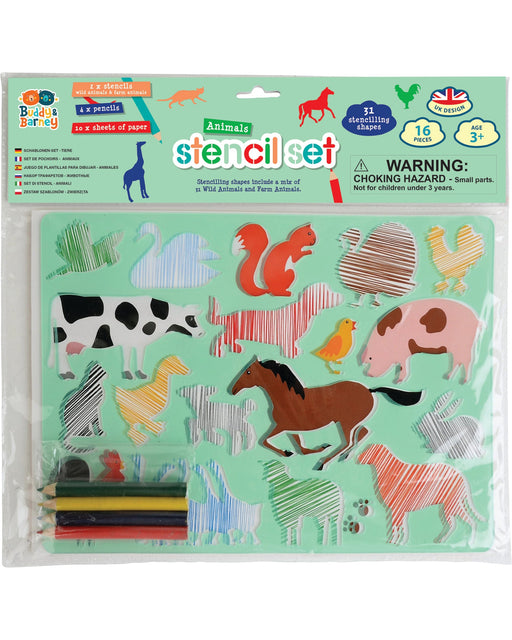 Buddy and Barney Stencil And Pencil Double Pack Animals