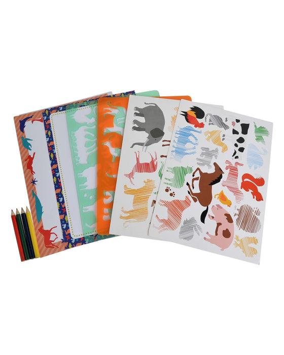 Buddy and Barney Stencil And Pencil Double Pack Animals