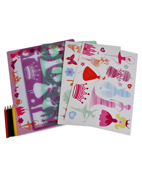 Buddy and Barney Stencil And Pencil Double Pack Fairies And Flowers