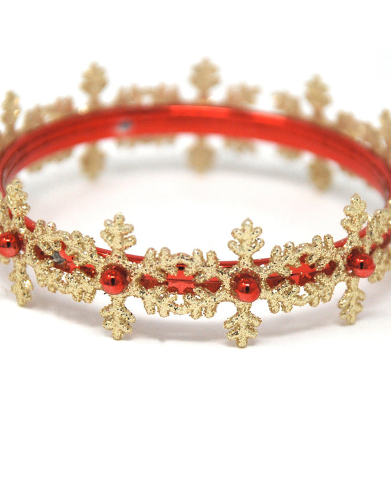 Pink Poppy Bangle Festive Snowflake Glitter Christmas