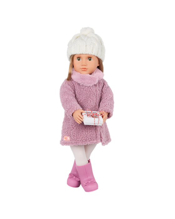 OG Deluxe Sherpa Coat W Knitted Pompom Hat Outfit - Kidstuff