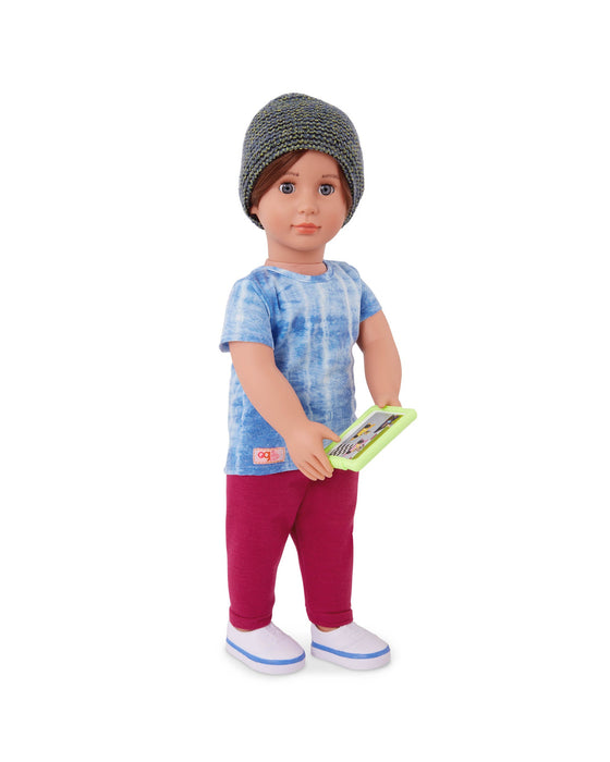 Our Generation Boys Jogger and Beanie Hat Outfit