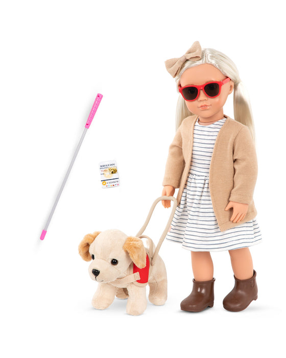 Our Generation Doll With Pet Guide Dog Marlow