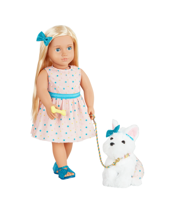 Our Generation Doll Cadence with Pet Dog Cookie