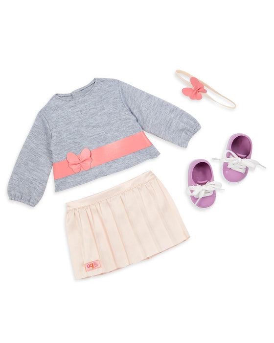 Our Generation Doll with Pink Pleated Skirt Mei