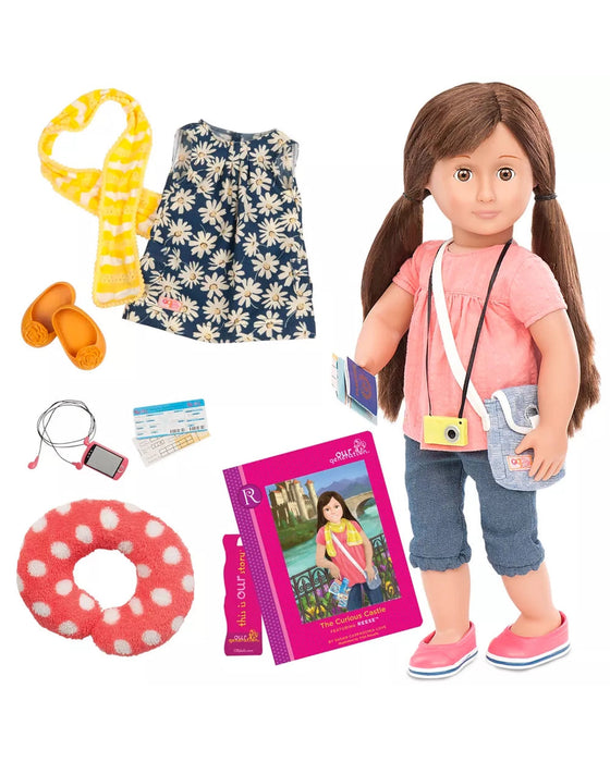 Our Generation Doll Reese Deluxe Travel with Book