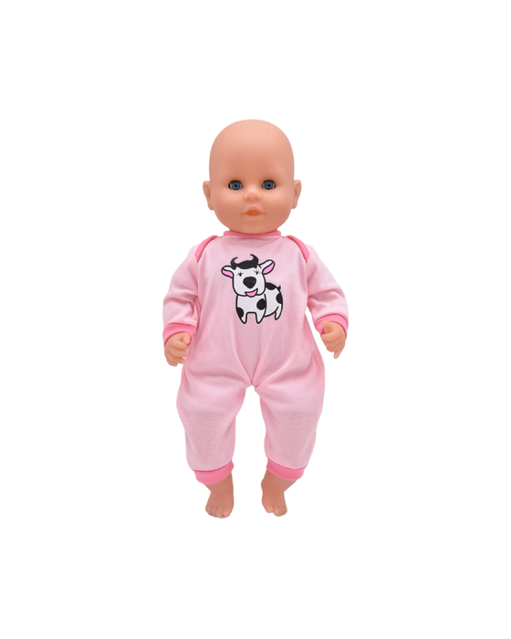 Bambini Pink Cow Romper