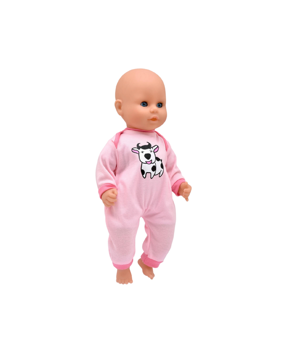 Bambini Pink Cow Romper