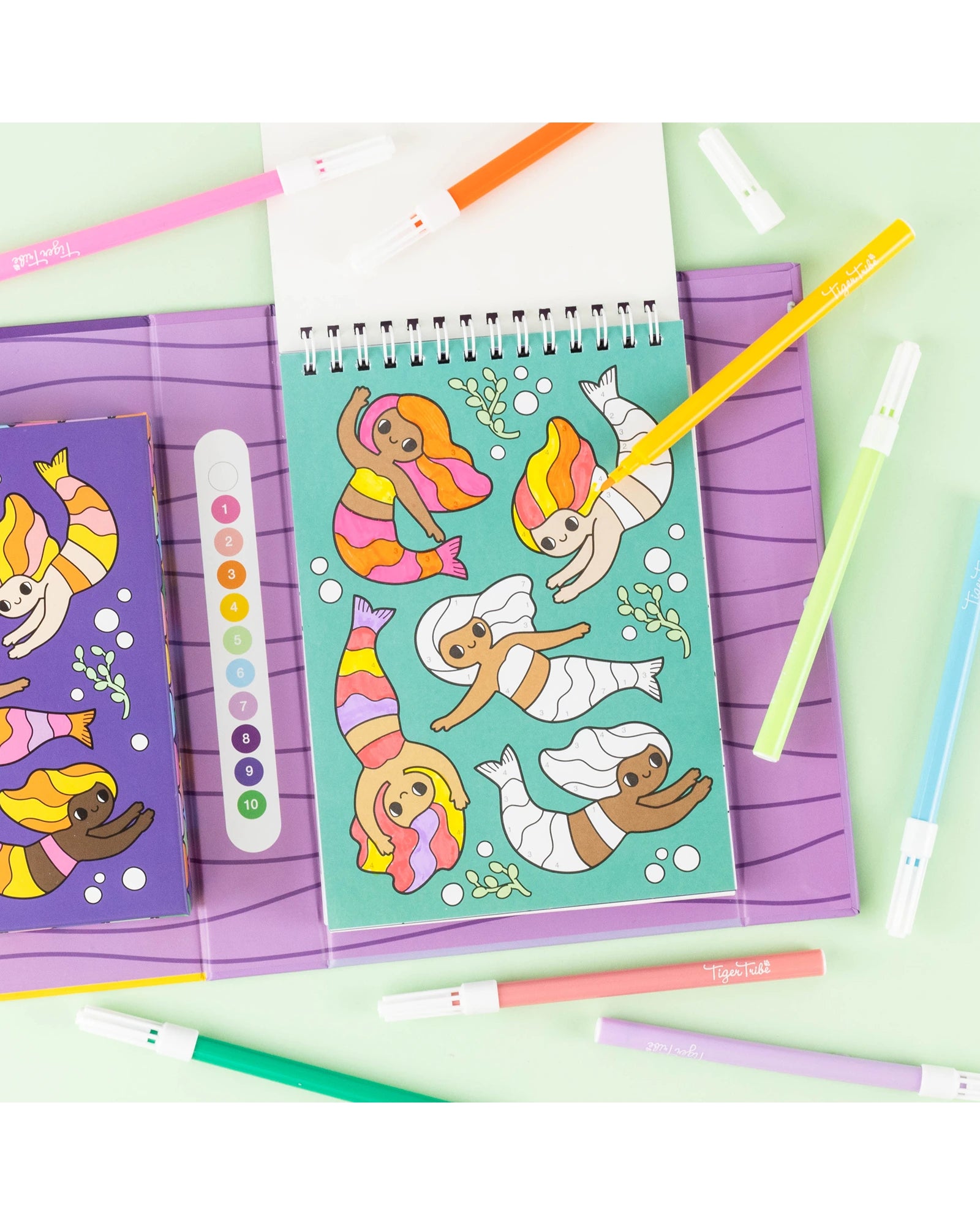 Tiger Tribe Colour by Numbers Mermaids and Friends